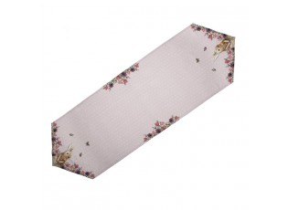 Bavlněný běhoun na stůl s králíčkem Happy Bunny - 50*160 cm