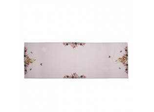 Bavlněný běhoun na stůl s králíčkem Happy Bunny - 50*140 cm