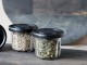 Skleněná dóza s černým víčkem French Jam - Ø 7,5*5,5 cm Chic Antique