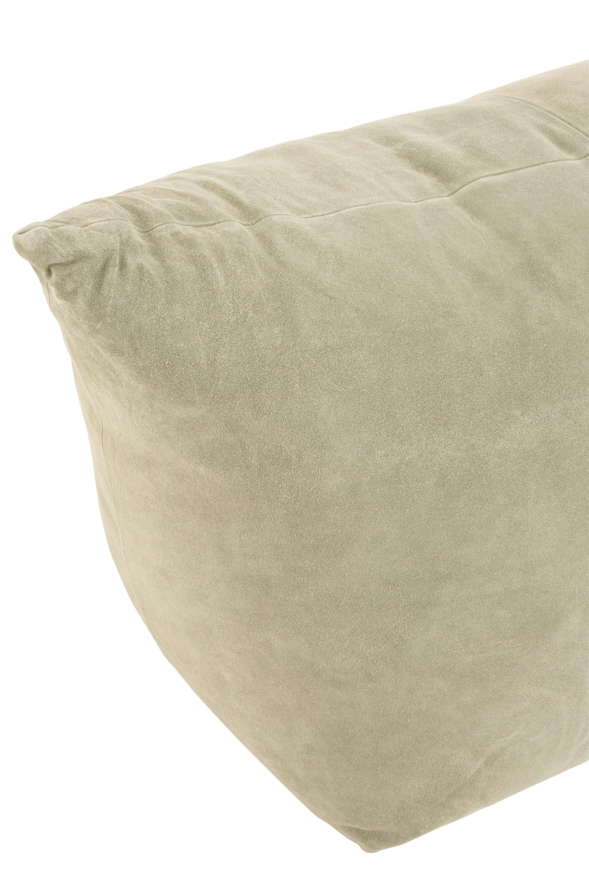 Béžovo-zelený kožený puf / sedák Pouf cross low - 80*45*54cm J-Line by Jolipa Béžovo-zelený kožený puf / sedák Pouf cross low - 80*45*54cm J-Line by Jolipa