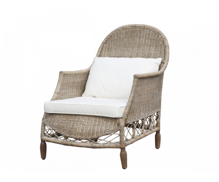 Přírodní ratanové křeslo Old French chair - 76*110*100 cm Chic Antique