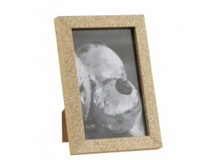Zlatý dekorativní fotorámeček s flitry Glitter gold - 12*1,5*17 cm / 10*15cm