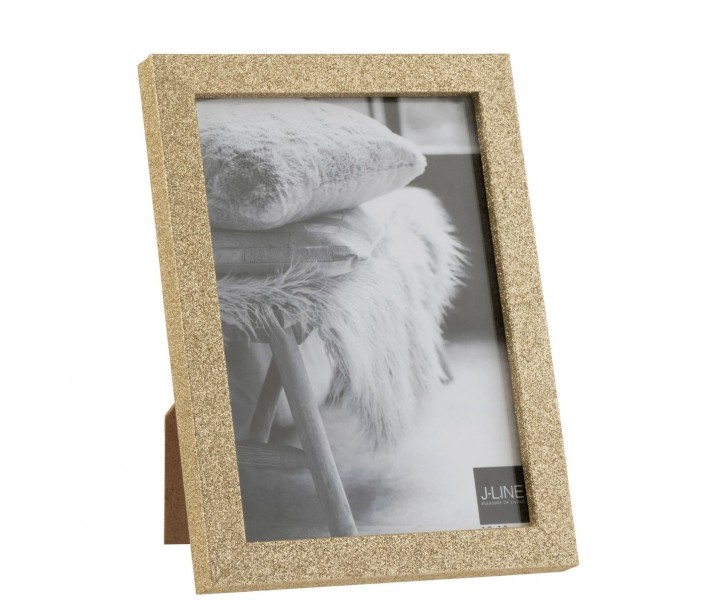 Zlatý dekorativní fotorámeček s flitry Glitter gold - 15*2*20 cm / 13*18cm J-Line by Jolipa