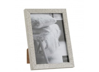 Stříbrný dekorativní fotorámeček s flitry Glitter silver - 15*2*20 cm / 13*18cm