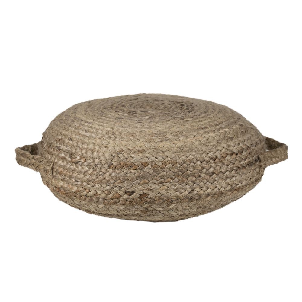 Přírodní kulatý jutový sedák s uchy Pione - Ø 40*15 cm Mars & More Přírodní kulatý jutový sedák s uchy Pione - Ø 40*15 cm Mars & More