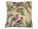 Béžový čtvercový polštář s ptáčky Paisley bird white - 45*45*10cm Mars & More 