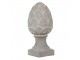 Šedá dekorace šiška na podstavci Pine M - Ø13*26 cm Clayre & Eef