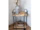 Kovový vozík na kolečkách s dřevěnými deskami Canie - 55*41*76cm Chic Antique