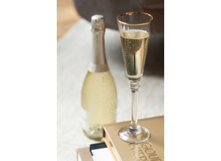 Sklenička na šampaňské Rim Gold - Ø 7*27 cm