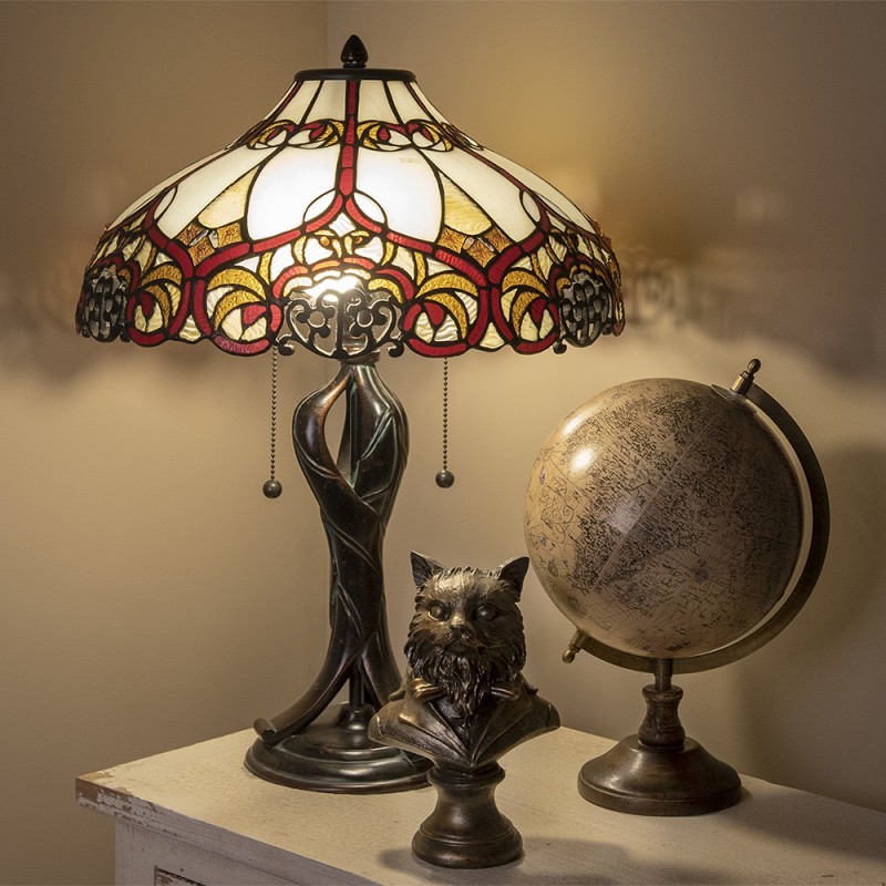 Stolní lampa Tiffany - Ø 41*56 cm Clayre & Eef Stolní lampa Tiffany - Ø 41*56 cm Clayre & Eef