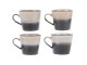 Černý retro hrnek na Cappuccino 70s rock - 12*9,5*8,5cm / 300ml HKLIVING