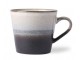 Černý retro hrnek na Cappuccino 70s rock - 12*9,5*8,5cm / 300ml HKLIVING