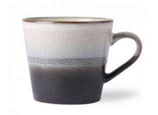 Černý retro hrnek na Cappuccino 70s rock - 12*9,5*8,5cm / 300ml 