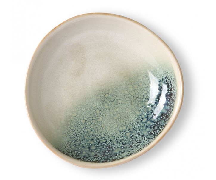 2ks mlhová zelená větší miska /talíř 70s mist - Ø 22*5cm HKLIVING