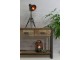 Šedá stojací lampa na trojnožce s bronzovou patinou Damyan - 35*30*77 cm/40W Light & Living