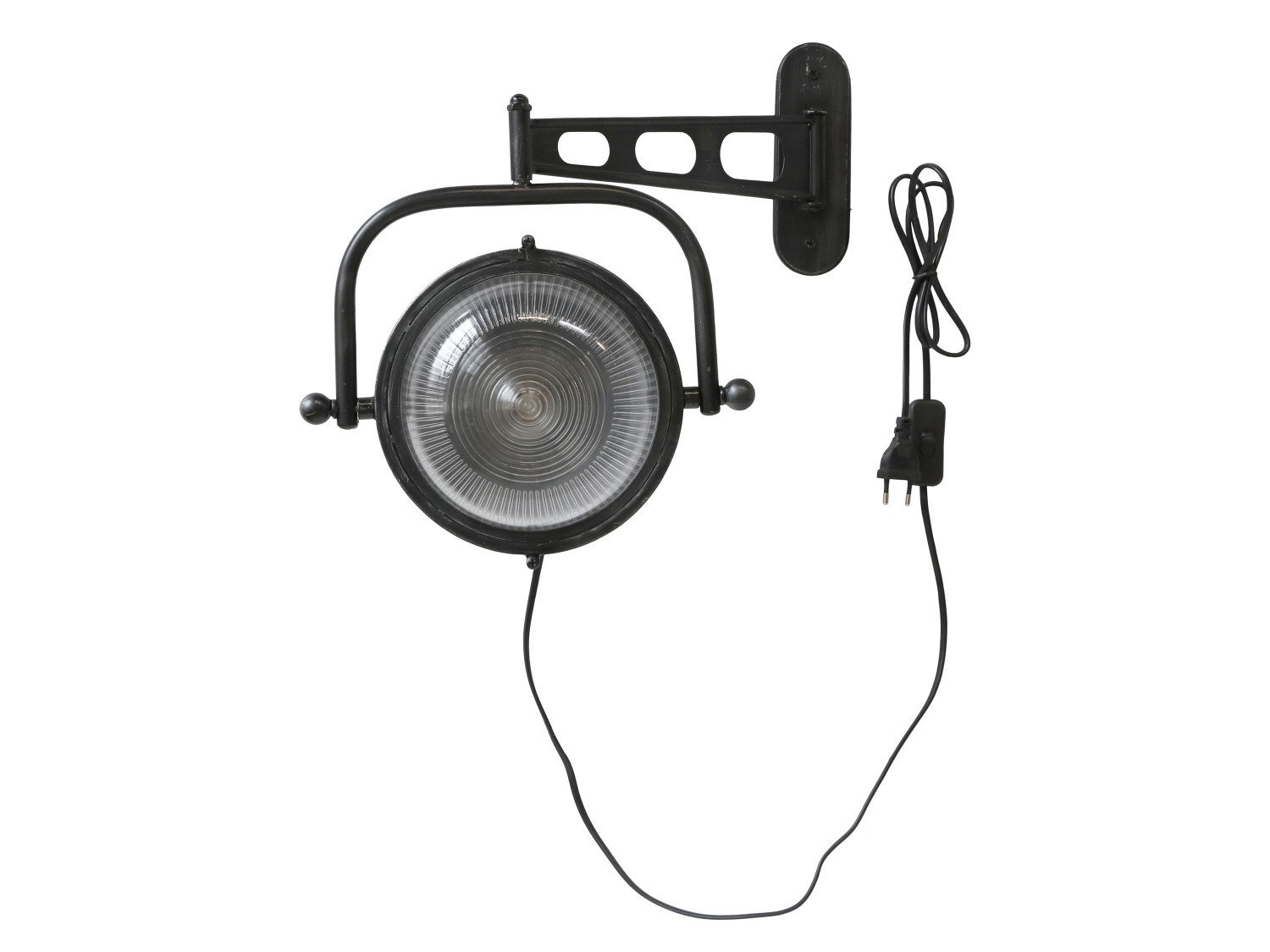Černá retro nástěnná lampa s patinou Factory - 43*17*33cm/ E27/ 40W Chic Antique Černá retro nástěnná lampa s patinou Factory - 43*17*33cm/ E27/ 40W Chic Antique