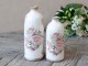Keramická dekorační váza s růžemi Rose pattern L - Ø 11*31cm Chic Antique
