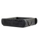 Dřevěná černá retro bedýnka s uchy Brick old black - 31*25*8 cm Chic Antique