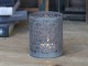 Zinkový antik svícen s květy Flowers - Ø 8*10cm Chic Antique