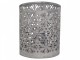 Zinkový antik svícen s květy Flowers - Ø 8*10cm Chic Antique