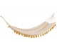 Béžová režná bavlněná hamaka se střapci Hammock - 228*130*335 cm J-Line by Jolipa