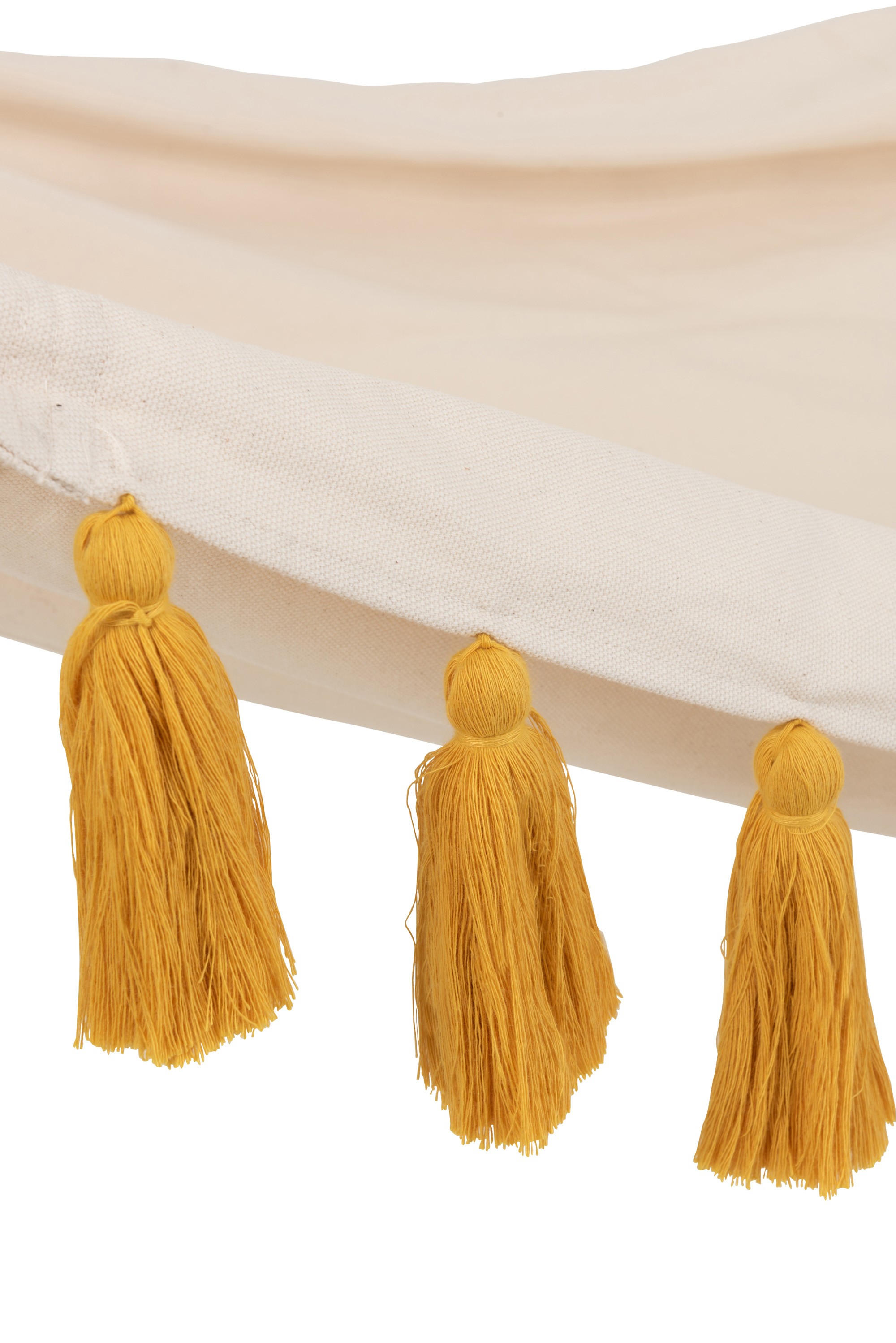 Béžová režná bavlněná hamaka se střapci Hammock - 228*130*335 cm J-Line by Jolipa Béžová režná bavlněná hamaka se střapci Hammock - 228*130*335 cm J-Line by Jolipa
