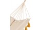 Béžová režná bavlněná hamaka se střapci Hammock - 228*130*335 cm J-Line by Jolipa