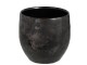 Kouřovo-stříbrný antik keramický květináč Smokey - Ø 18*18cm J-Line by Jolipa