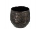 Kouřovo-stříbrný antik keramický květináč Smokey - Ø 14*12cm J-Line by Jolipa