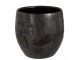 Kouřovo-stříbrný antik keramický květináč Smokey - Ø 23*21cm J-Line by Jolipa