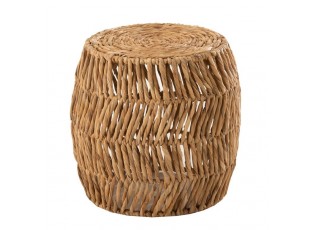 Přírodní odkládací stolek s výpletem z vodního hyacintu Maurice - Ø42*42cm