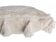 Krémový polštář se střapci a reliéfem Tasse - 45*45*13 cm J-Line by Jolipa