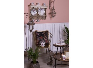 Velký porcelánový hrnek s motivem květin a ptáčka Pivoine - 12*8*10 cm / 0,36 l