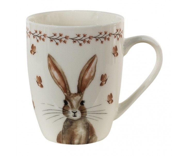 Porcelánový hrnek Rustic Easter Bunny - 12*8*10 cm / 350 ml Clayre & Eef
