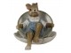 Dekorace Králíček v šálku - 11*8*7 cm Clayre & Eef