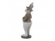 Dekorace králík v saku s knihou - 5*5*15 cm Clayre & Eef