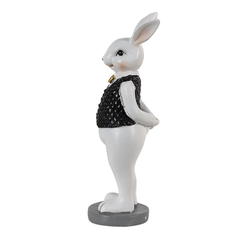 Dekorace králík v černé vestičce se zlatým motýlkem - 5*5*15 cm Clayre & Eef Dekorace králík v černé vestičce se zlatým motýlkem - 5*5*15 cm Clayre & Eef