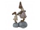 Dekorace králíčci na kamenech držící vajíčko - 10*6*17 cm Clayre & Eef