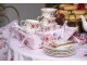 Růžová kulatá utěrka s růžemi Dotty Rose - Ø 80 cm Clayre & Eef