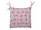 Růžový bavlněný podsedák s výplní s růžemi Dotty Rose - 40*40*4 cm Clayre & Eef