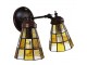 Nástěnná lampa Tiffany - 30*23*23 cm E14/max 2*25W Clayre & Eef