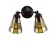 Nástěnná lampa Tiffany - 30*23*23 cm E14/max 2*25W Clayre & Eef