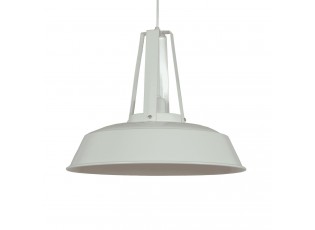 Krémové závěsné kovové retro světlo Industria Shiny cream - Ø 36 *32 cm
