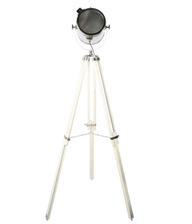 Stojací lampa ve tvaru reflektoru Tomba shiny Chrome - 46*46*165 CM/E27