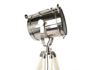 Stojací lampa reflektor na trojnožce Tomba shiny Chrome - 46*46*165 CM/E27