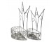 2ks šedá nástěnná polička na květiny - 43*18*45 cm / 36*14*38 cm Clayre & Eef