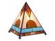 Stolní lampa Tiffany ve tvaru pyramidy - 26*26*30 cm Clayre & Eef