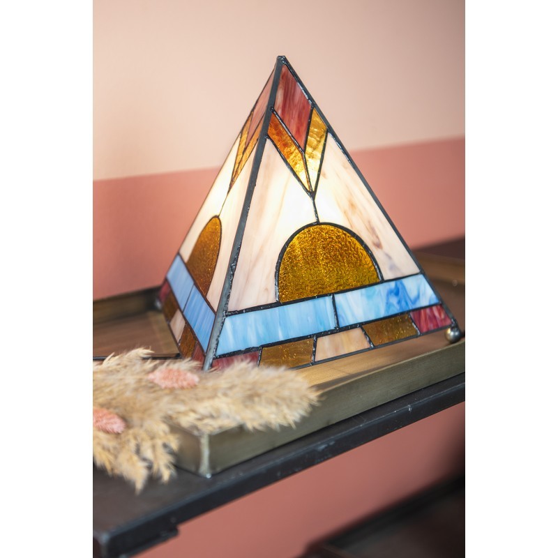 Stolní lampa Tiffany ve tvaru pyramidy - 26*26*30 cm Clayre & Eef Stolní lampa Tiffany ve tvaru pyramidy - 26*26*30 cm Clayre & Eef