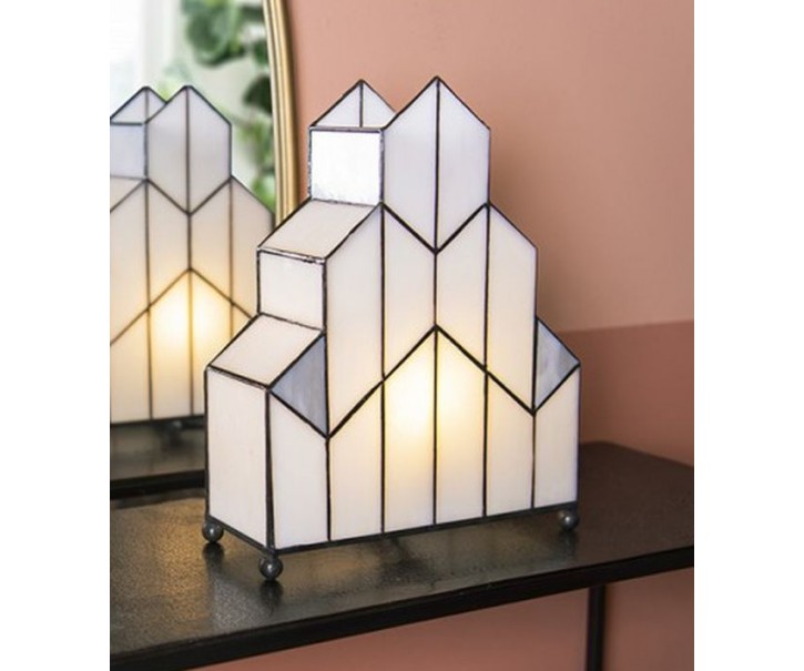 Stolní lampa Tiffany v neobvyklém tvaru Crame - 30*4*25 cm Clayre & Eef