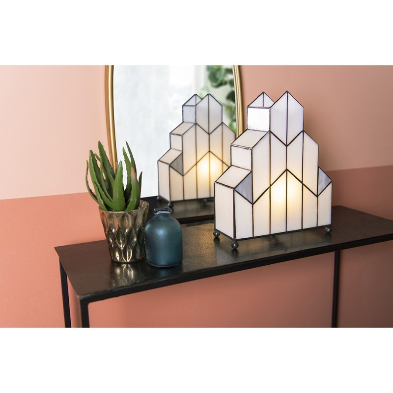 Stolní lampa Tiffany v neobvyklém tvaru Crame - 30*4*25 cm Clayre & Eef Stolní lampa Tiffany v neobvyklém tvaru Crame - 30*4*25 cm Clayre & Eef